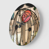 Mackintosh – ステンドグラス窓、ヒルハウス ラージ壁時計 (傾斜)