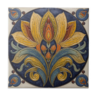 Mackintosh Art Deco Abstract Floral Wall Decor タイル