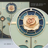 Mackintosh Art Deco Abstract Floral Wall Decor Cer タイル