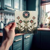 Mackintosh Art Deco Abstract Floral Wall Decor Cer タイル