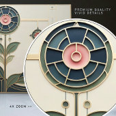 Mackintosh Art Deco Abstract Floral Wall Decor Cer タイル