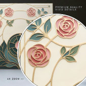 Mackintosh Rose Art Nouveau Faux Stained Glass タイル