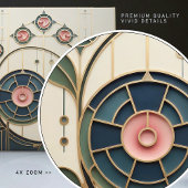 Mackintosh Rose Art Nouveau Faux Stained Glass タイル