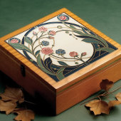 Mackintosh Rose Art Nouveau Faux Stained Glass タイル