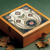 Mackintosh Rose Art Nouveau Faux Stained Glass タイル