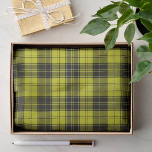MacLachlan tartan yellow black plaid 薄葉紙 (ギフト)