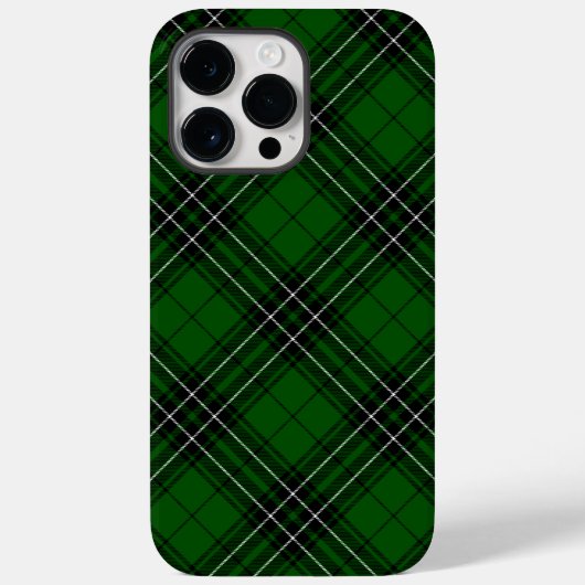 MacLeanタータンチェックグリーンとブラックプレイド Case-Mate iPhoneケース (裏面)