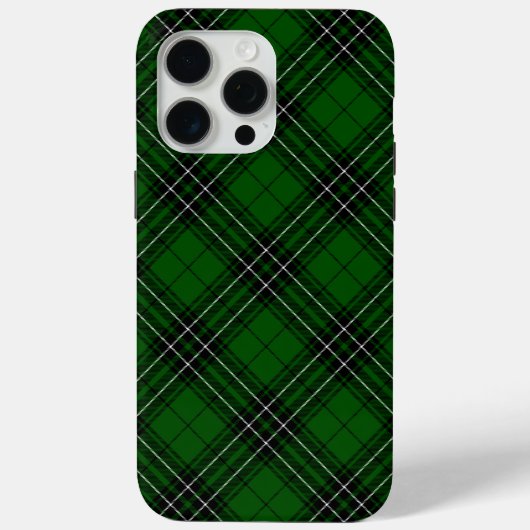 MacLeanタータンチェックグリーンとブラックプレイド Case-Mate iPhoneケース (裏面)