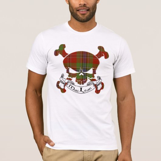MacLeanタータンチェックスカル Tシャツ (正面)