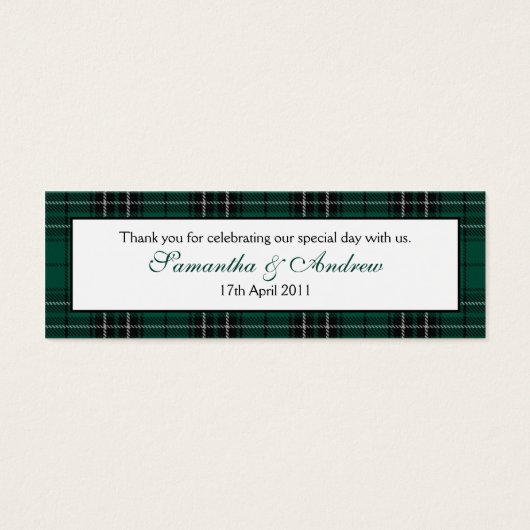 MacLeanモダン狩りタータンチェックメッセージカード (正面)