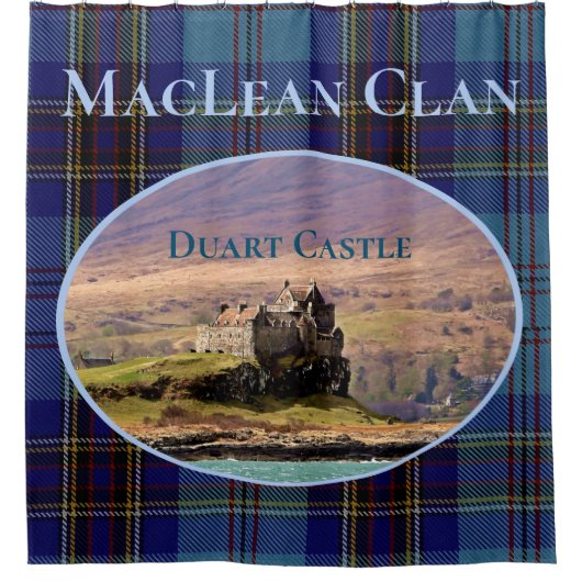 MacLean ClanユニークのDuart Castle写真 シャワーカーテン (正面)