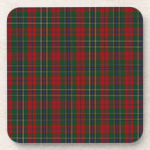MacLean/McLeanの一族家族のタータンチェック コースター (正面)