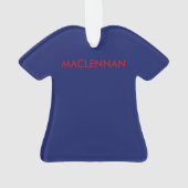 MacLennanのタータンチェックのTシャツのオーナメント オーナメント (裏面)