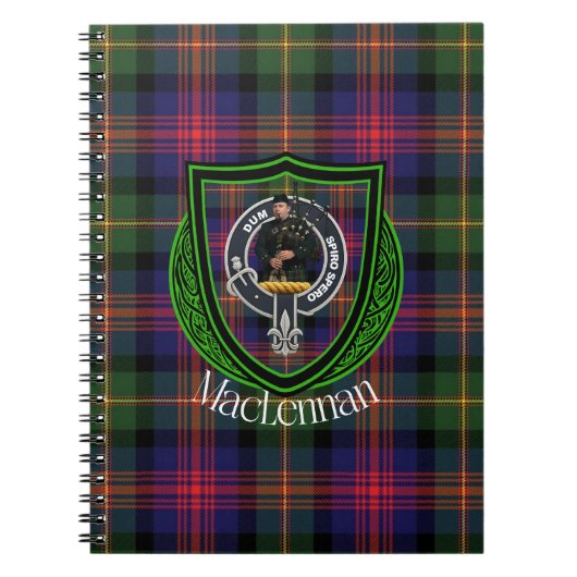 MacLennan スコットランド クラン ターター & クレスト ノートブック (正面)
