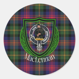 MacLennan スコットランド クラン ターター & クレスト ラウンドシール