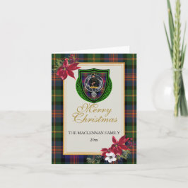 MacLennan Scottish Clan Tartan & Crest カード