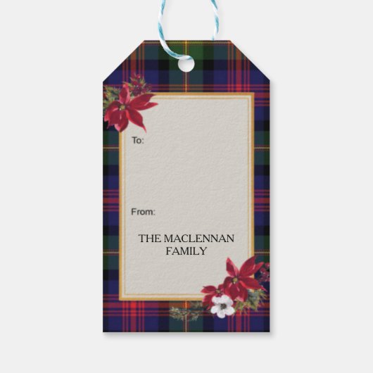 MacLennan Scottish Clan Tartan & Crest ギフトタグ (裏面)