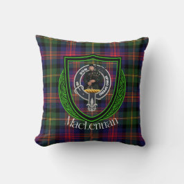 MacLennan Scottish Clan Tartan & Crest クッション
