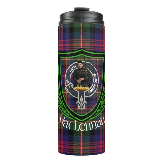MacLennan Scottish Clan Tartan & Crest タンブラー (正面)
