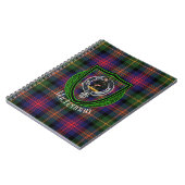 MacLennan Scottish Clan Tartan & Crest ノートブック (左側)
