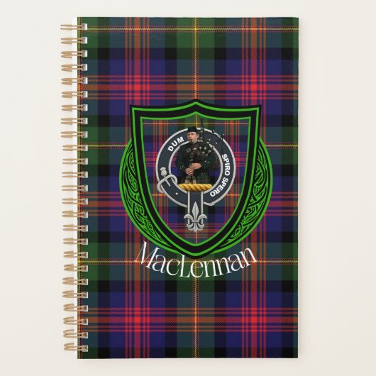 MacLennan Scottish Clan Tartan & Crest プランナー手帳 (正面)