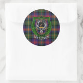 MacLennan Scottish Clan Tartan & Crest ラウンドシール (バッグ)