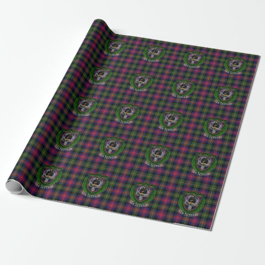 MacLennan Scottish Clan Tartan & Crest ラッピングペーパー (アンロールド)