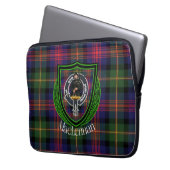 MacLennan Scottish Clan Tartan & Crest ラップトップスリーブ (正面左)