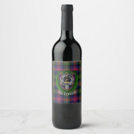 MacLennan Scottish Clan Tartan & Crest ワインラベル
