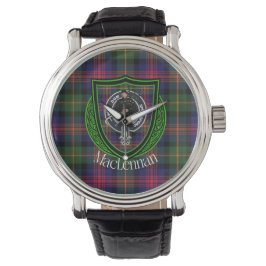 MacLennan Scottish Clan Tartan & Crest 腕時計