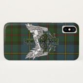 MacLeodのタータンチェックの十字 Case-Mate iPhoneケース (裏面(横))