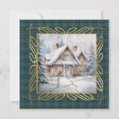 MacLeod Harris Ancient Scottish Tartan Christmas シーズンカード (正面)
