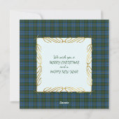 MacLeod Harris Ancient Scottish Tartan Christmas シーズンカード (裏面)