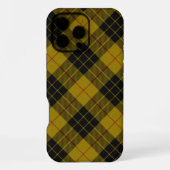 MacLeod tartan yellow black plaid iPhoneケース (裏面)