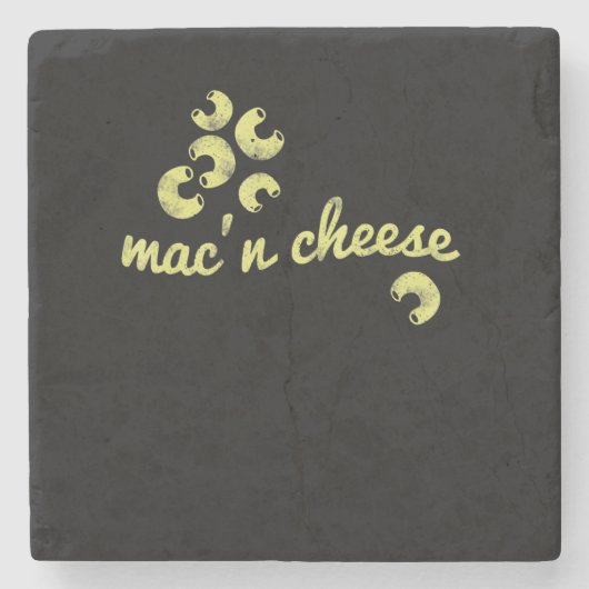 Macnチーズ |おもしろいシェフのユーモアのギフト ストーンコースター (正面)