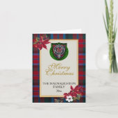 MacNaughton Scottish Clan Tartan & Crest カード (正面)