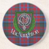 MacNaughton Scottish Clan Tartan & Crest コースター (正面)
