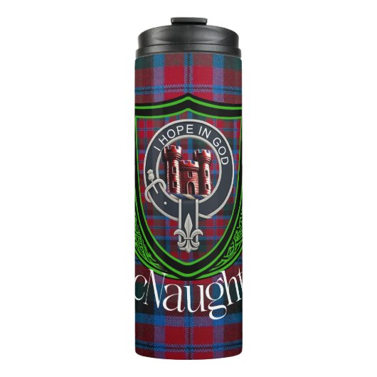 MacNaughton Scottish Clan Tartan & Crest タンブラー (正面)