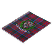 MacNaughton Scottish Clan Tartan & Crest ノートブック (左側)