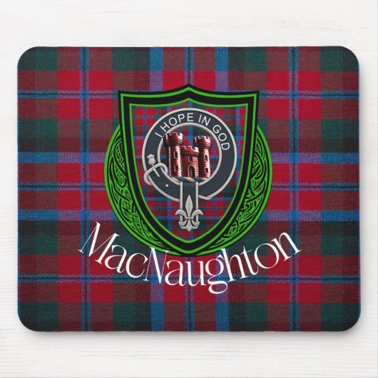 MacNaughton Scottish Clan Tartan & Crest マウスパッド (正面)