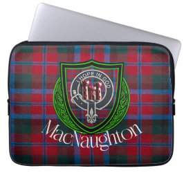 MacNaughton Scottish Clan Tartan & Crest ラップトップスリーブ
