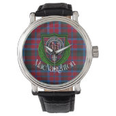 MacNaughton Scottish Clan Tartan & Crest 腕時計 (正面)