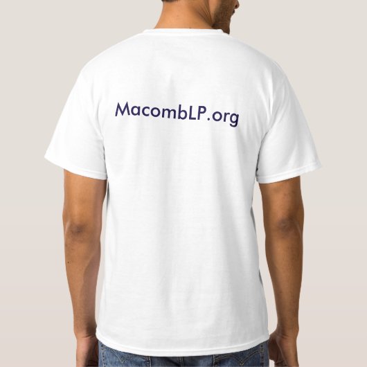 Macomb LPのTシャツ(人) Tシャツ (裏面)