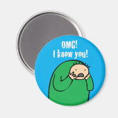 MacOMG!マグネット（青） マグネット (正面/裏面)