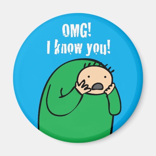 MacOMG!マグネット（青） マグネット (正面)