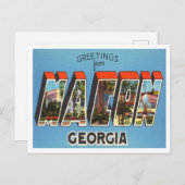 Macon, Georgia Vintage Travelからの挨拶 ポストカード (正面/裏面)
