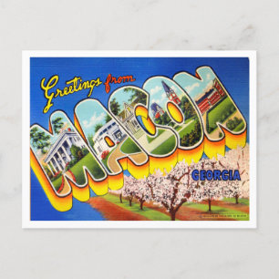 Macon, Georgia Vintage Travelからの挨拶 ポストカード