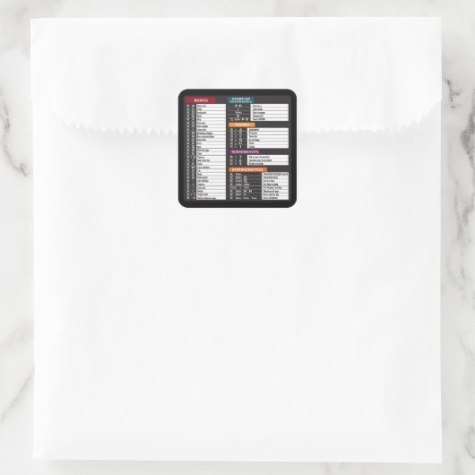 MacOsコマンド スクエアシール (バッグ)