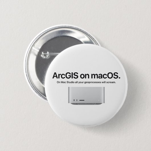 macOS上のArcGIS 缶バッジ (正面&裏面)