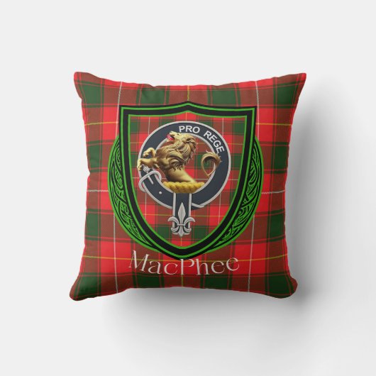 MacPhee Scottish Clan Tartan & Crest クッション (裏面)